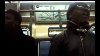 Jerome with 1Voyce singing Brian McKnight's "When Will I See You Again" on the train