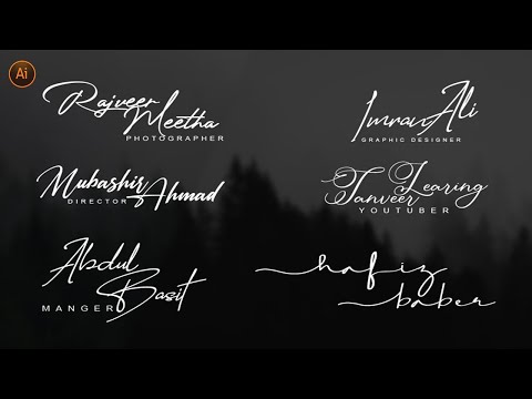 How To Create Own Signature Logo For Photography Adobe illustrator