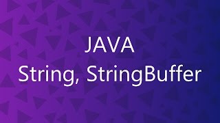 Java tutorial polski - 19 - String, StringBuffer