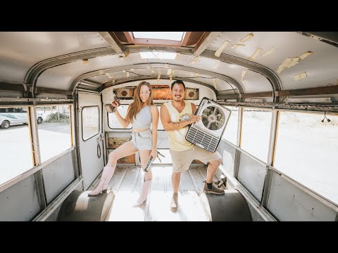 Installing A MaxxAir Fan On A Skoolie and Prepping Windows For ReSeal Feat: @SamanthaROlmsted