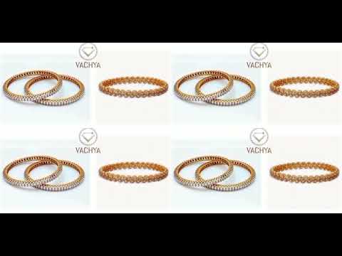 Unique Pacheli Design Diamond Bangles