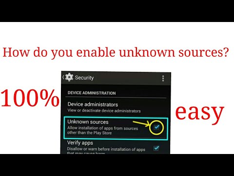 How do you enable unknown sources? 2018 in Hindi.