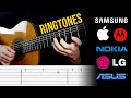 8 FAMOUS RINGTONES ON THE GUITAR | with TABS | (Samsung, Apple, Nokia...)