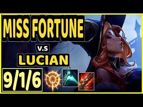 FREEZE (MISS FORTUNE) vs LUCIAN - 9/1/6 KDA BOTTOM ADC GAMEPLAY - EUW Ranked MASTER