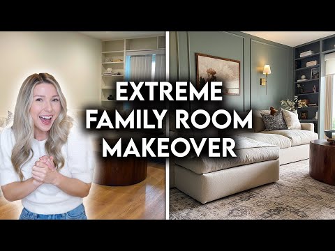 DIY EXTREME FAMILY ROOM MAKEOVER | MOODY ACADEMIA DESIGN