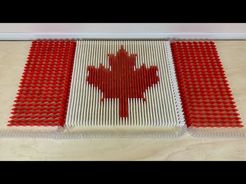 Flags of Canadian Provinces in 35,000 Dominoes (Plus Bonus Regional Flags)
