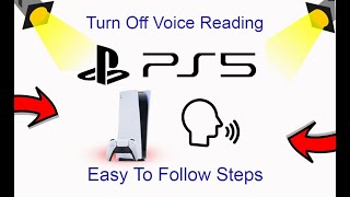 How To Turn Off Voice Reading On PS5