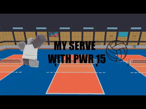 ONE OF THE POSSIBLE VARIATIONS OF MY SERVE ( 15 PWR ) IN Volleyball 4.2 - Roblox