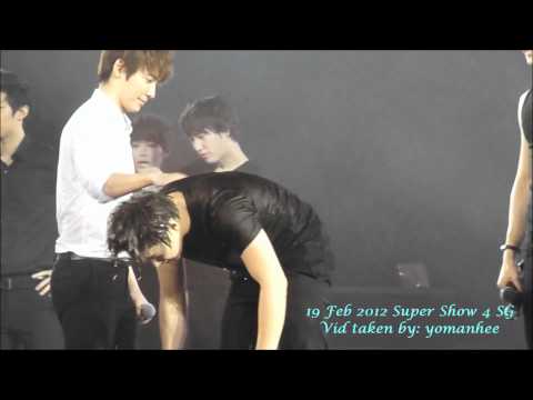 [HD Fancam] 120219 Super Show 4 Singapore - Puppy Ming ^//////^ and  Yesung got sprayed