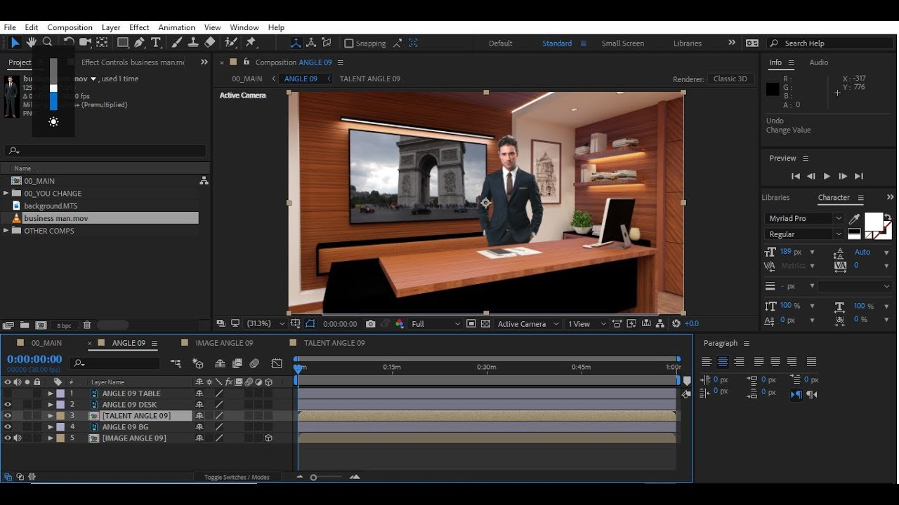 After Effects Template Virtual Studio 8 Tutorial | Bluefx