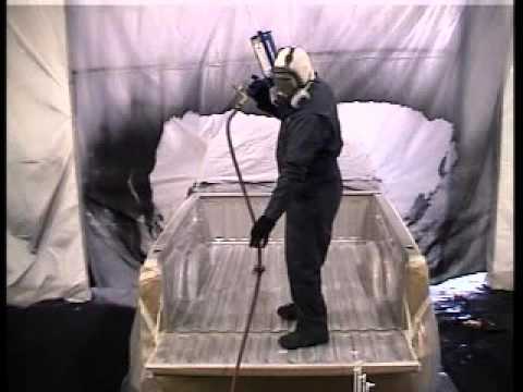 Spraying of bedliner by Qwikliner