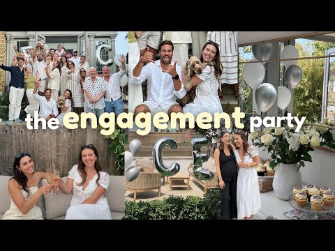 THE ENGAGEMENT PARTY | hosting prep & party vlog 🤍🧁🕯️🕊️