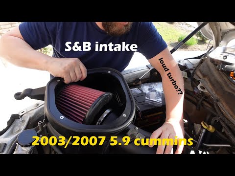 2003 -2007 5.9 cummins S&B intake (with sound clips) 75-5094