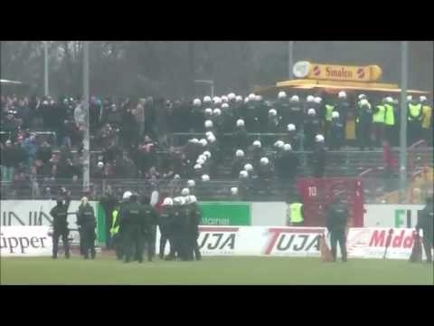 Preußen Münster vs VFL Osnabrück 2:0  07.02.2015 Pyro und Randale