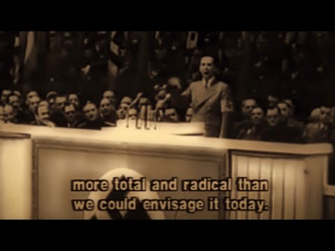 Original Goebbels 1943 Total War Speech Rare Full German Newsreel (Raw Footage)