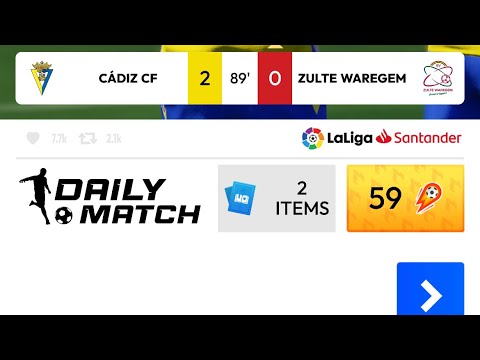 Score★Hero | Daily Match | Cadiz Vs. Zulte