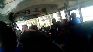 Super mad bus driver and kid trys to escape