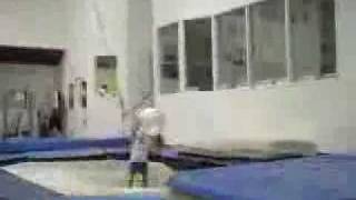 Jason Burnett's pilates workout trampoline style