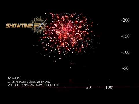 FOA6850: FINALE BOX MULTICOLOR PEONY W/WHITE GLITTER - VERTICAL