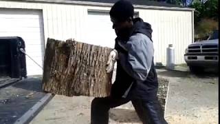 How To Lift Large Logs Onto A Pickup Truck