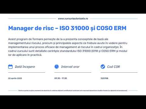 Cursuri autorizate CAFFPA organizate de Top Quality Management