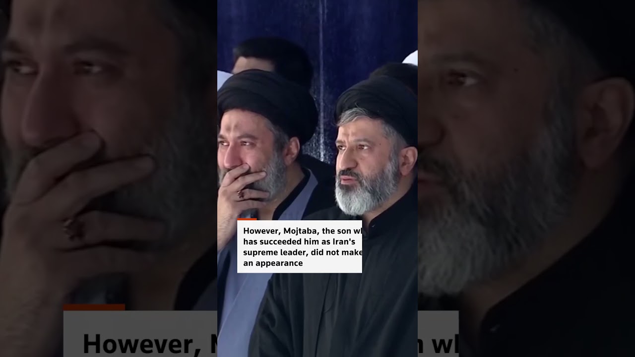 Video | Three sons of Iran's slain leader attend funeral