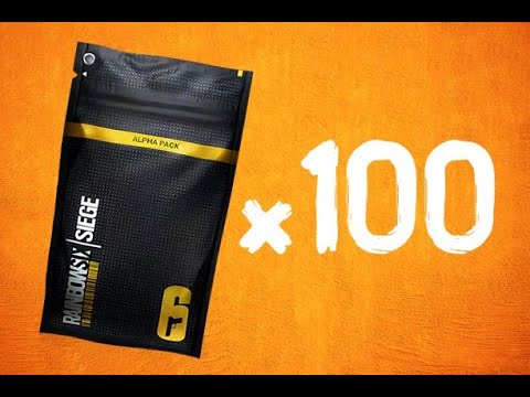 The Luckiest Alpha Pack Opening Ever... (x100 packs) - Rainbow Six Siege