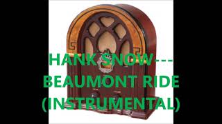 HANK SNOW   BEAUMONT RIDE INSTRUMENTAL