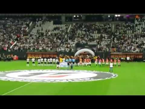 Libertadores 2015 Corinthians 4 X 0 Daúbio Após o hino nacional