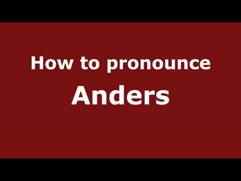 How to pronounce Anders