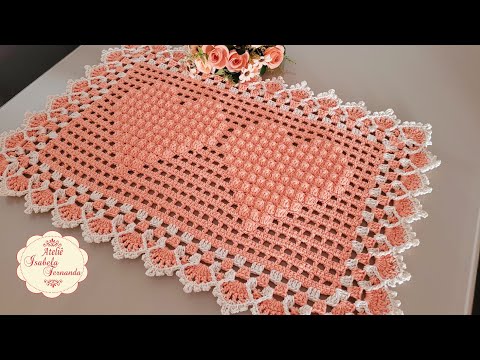 Tapete Retangular Coração Em Relevo Sucesso de Vendas Passo a Passo Completo