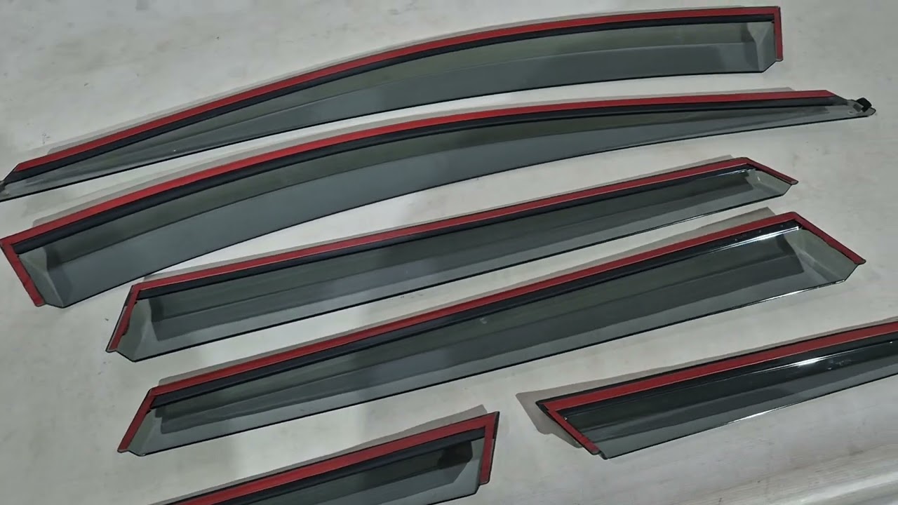 Ветровики с хромированным молдингом Niken Luxury (6 шт) Video 1