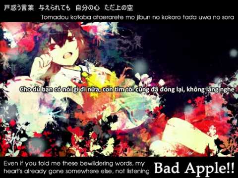 Vietsub/English/Romaji/Kanji - Bad Apple!! ( Yuyoyuppe's Arrangement)