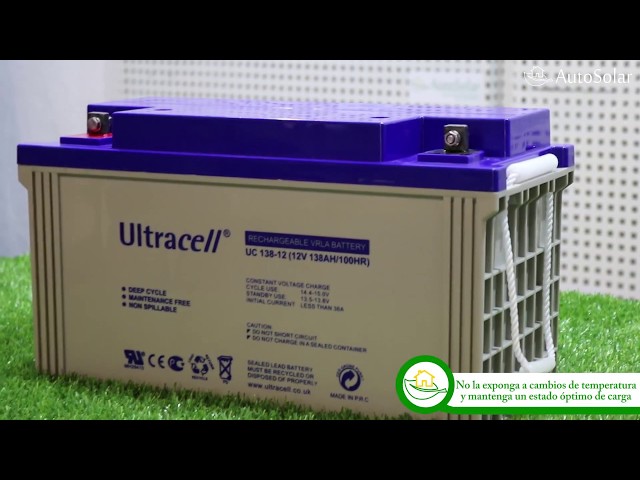 Batería para Placas Solares AGM 12V 138Ah Ultracell UC-138-12