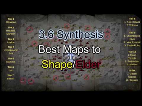 [Path of Exile 3.6] Atlas Strategy, Best Maps to Shape/Elder in Synthesis!