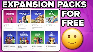 How To Get Sims 4 All PACKS For FREE (EA, Steam)