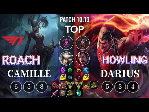 T1 Roach Camille vs SB Howling Darius Top - KR Patch 10.13
