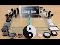 Black Vs White Mixing Makeup Eyeshadow Into Slime ASMR 280 Satisfying Slime Video