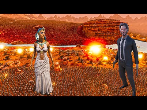 can CLEOPATRA & JOHN WICK SAVE THE Egyptian area from huge evils ?? Ultimate Epic Battle Simulator 2