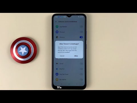 How to enable/disable Settings from unknown sources on Realme C15 Android 11