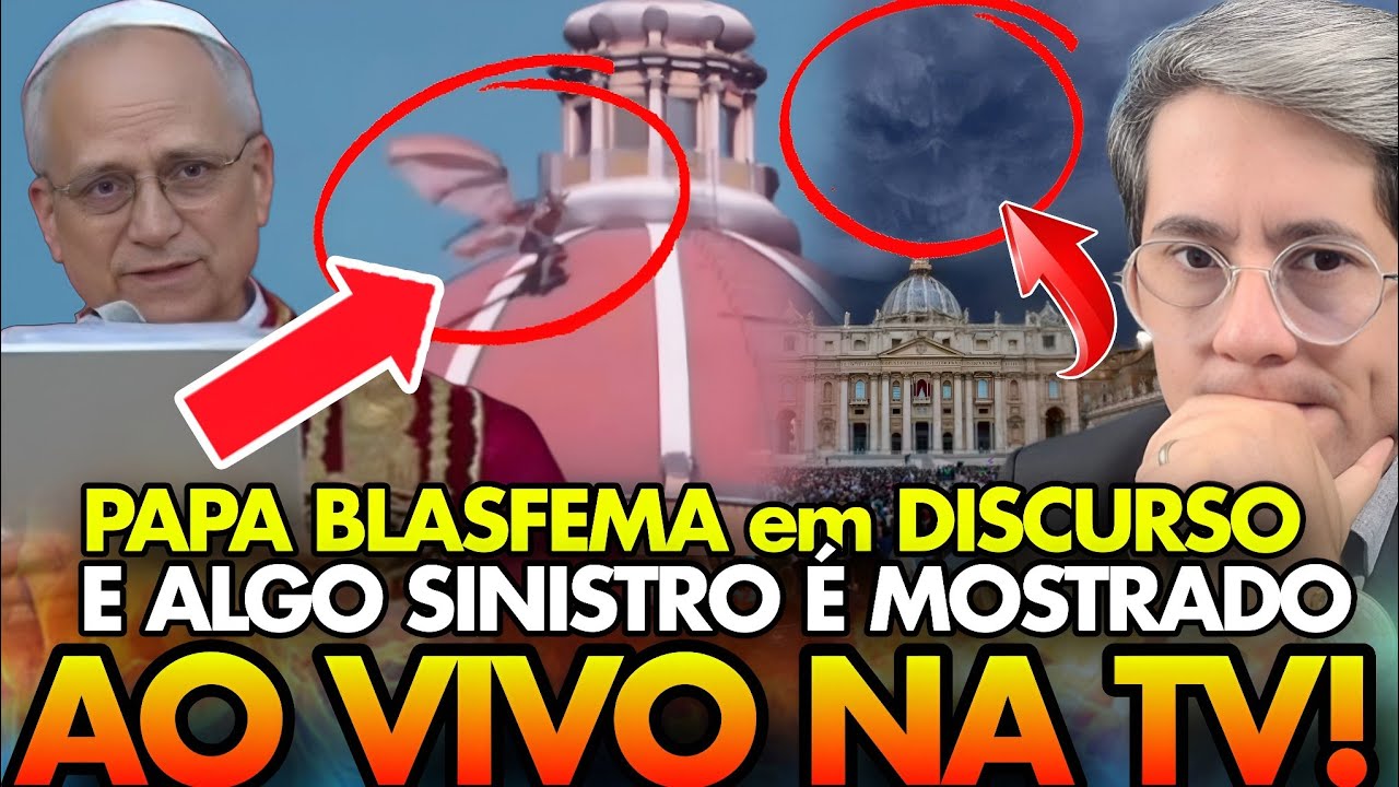 🚨OLHA ISSO? NA HORA da BLASFÊMIA PÚBLICA do NOVO PAPA LEÃO XIV a TV MOSTROU ALGO MACABRO AO VIVO!