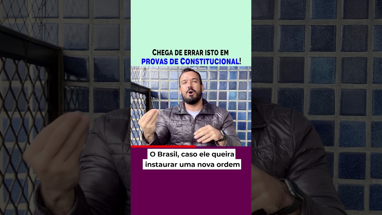 Chega de errar isto em provas de Constitucional!