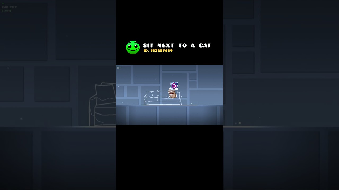 sit next to a cat 🌟 #geometrydash #gd #shorts