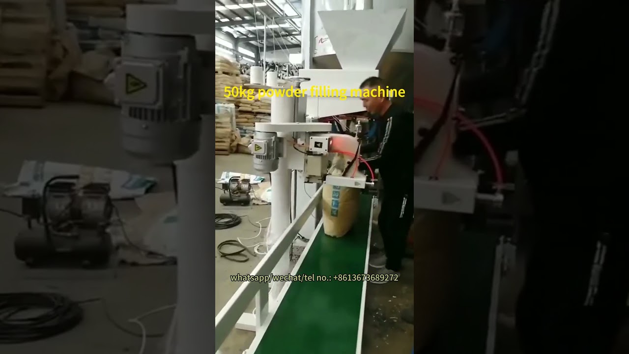 Large bag packing machine: 50kg powder filling machine