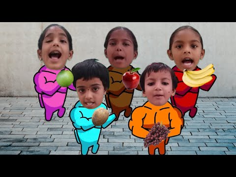 1st CLASS-(Unit5)FRUITS..Apple apple,Red red apple( rhyme)by SREENIVASULU Among Us Parody