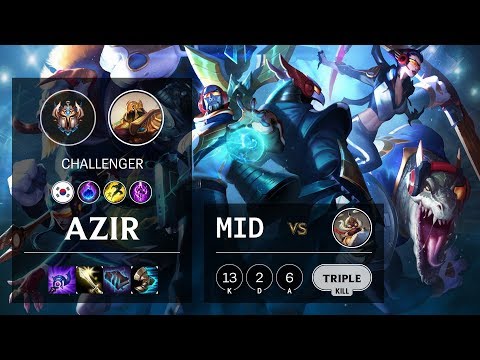 Azir Mid vs Corki - KR Challenger Patch 10.9