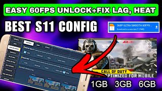 Easy 60FPS Unlock + Fix Lag, Heat, Freezes, Ping Cod Mobile | Cod Mobile Config | How To Fix Cod Lag