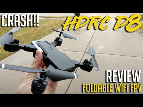 HDRC Drone Foldable Quadcopter (Black) video