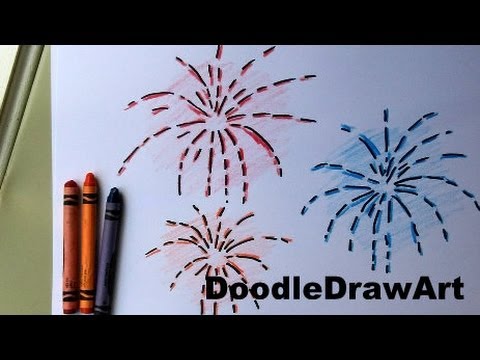 How To Draw Fireworks - Easy Drawing Lesson - YouTube