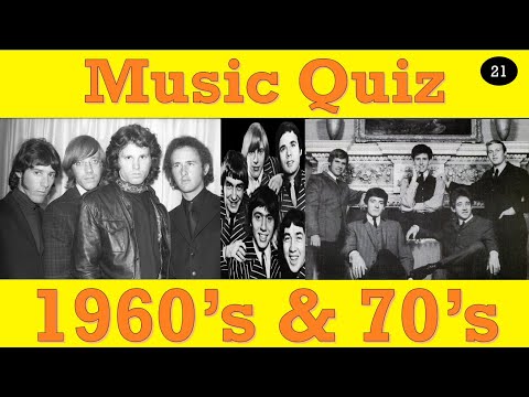 Pop Music quiz 1960s & 70's   No 21